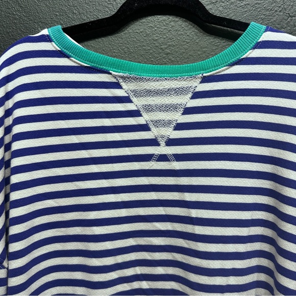 We The Free Free People Blue and White Striped Sweatshirt NWT - Picture 4 of 9